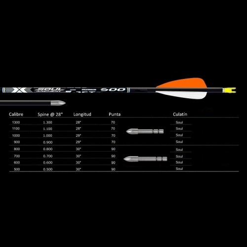 FLECHA SOUL JET 4MM, Paq-24